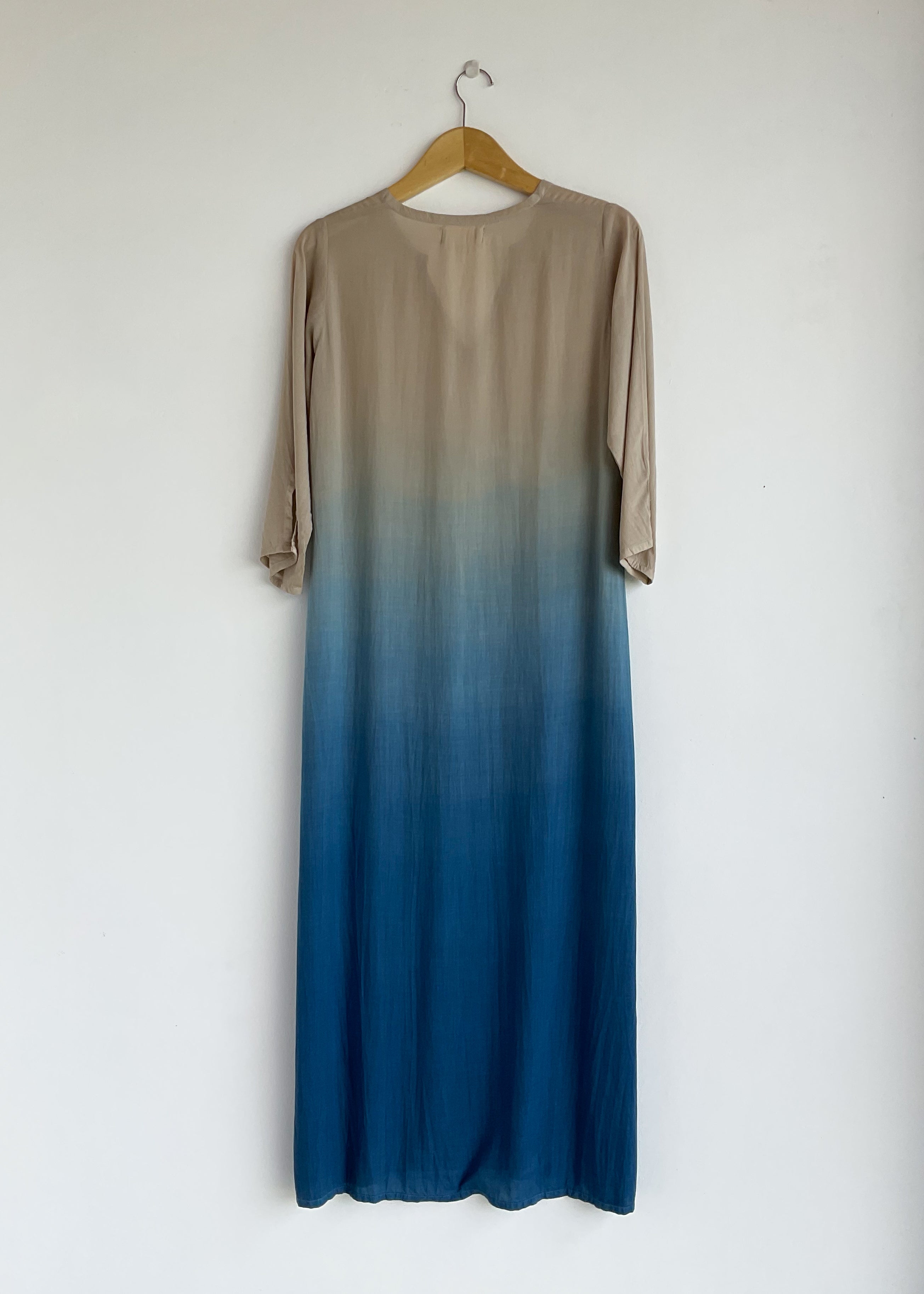 long kaftan, long dress, indigo stone