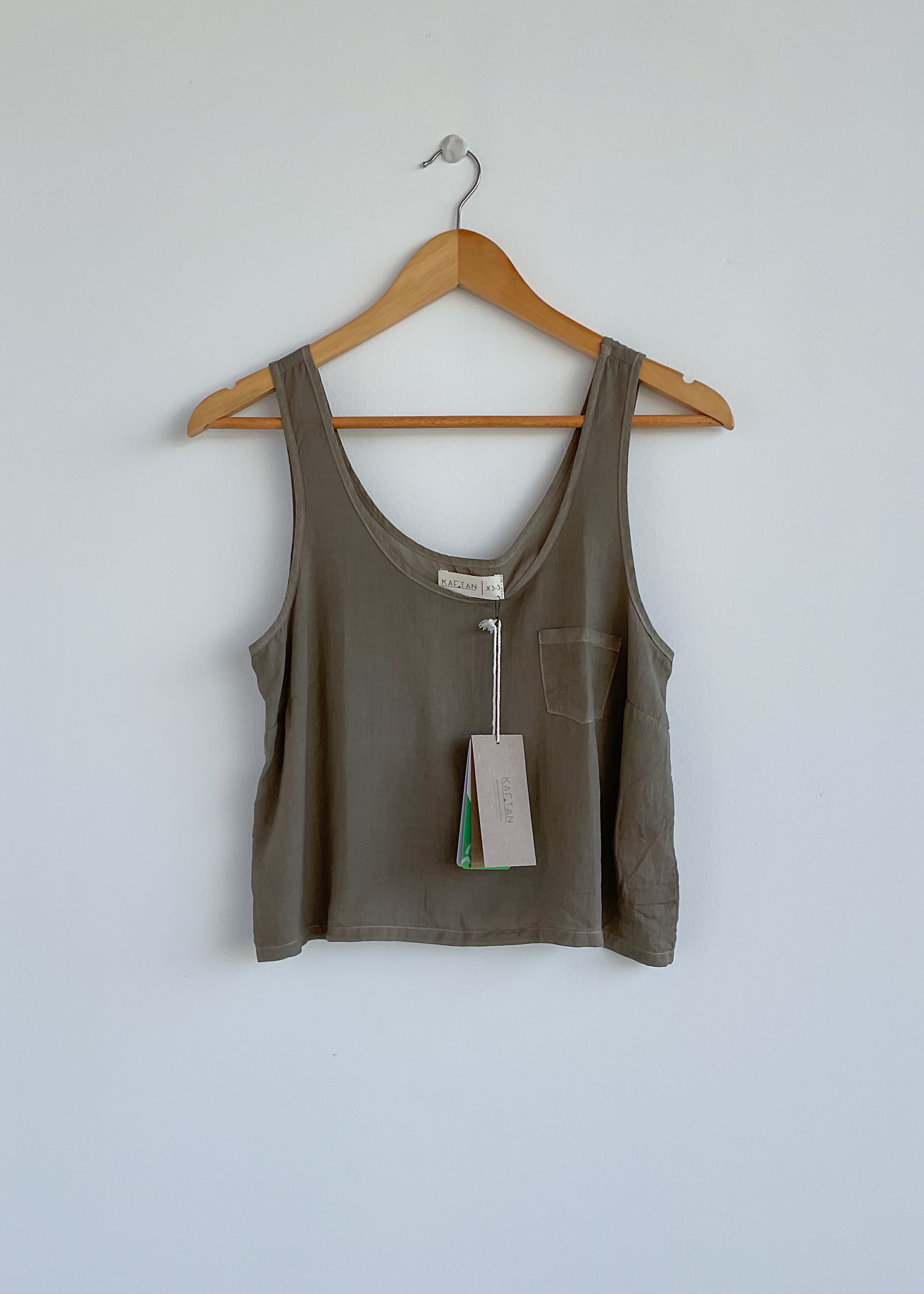 plant dyed vest top, sleeveless top
