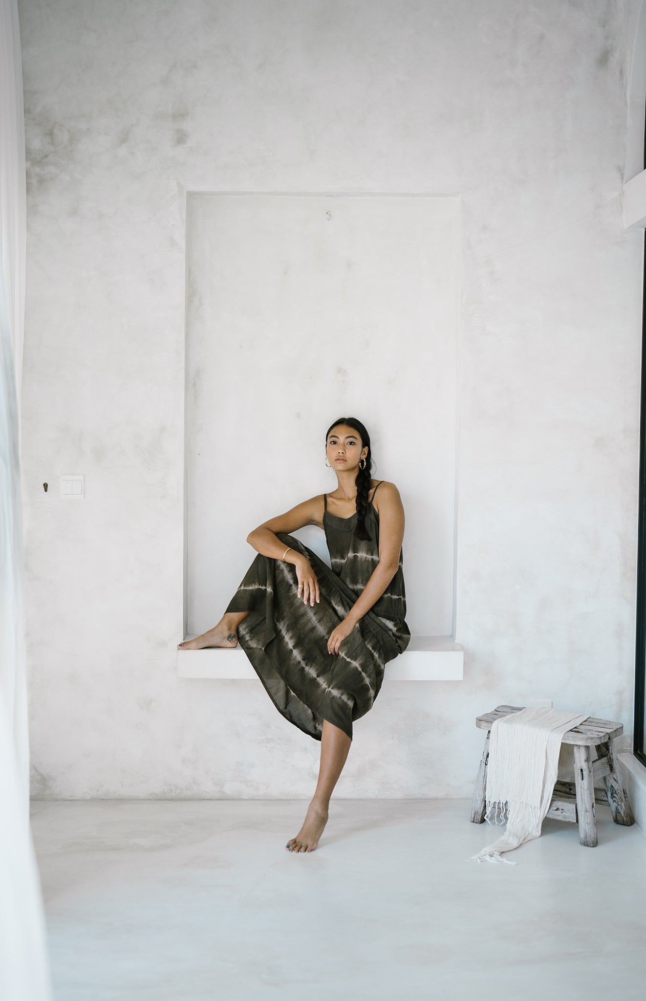 tie dye sundress, maxi dress, long dress, plant dyed