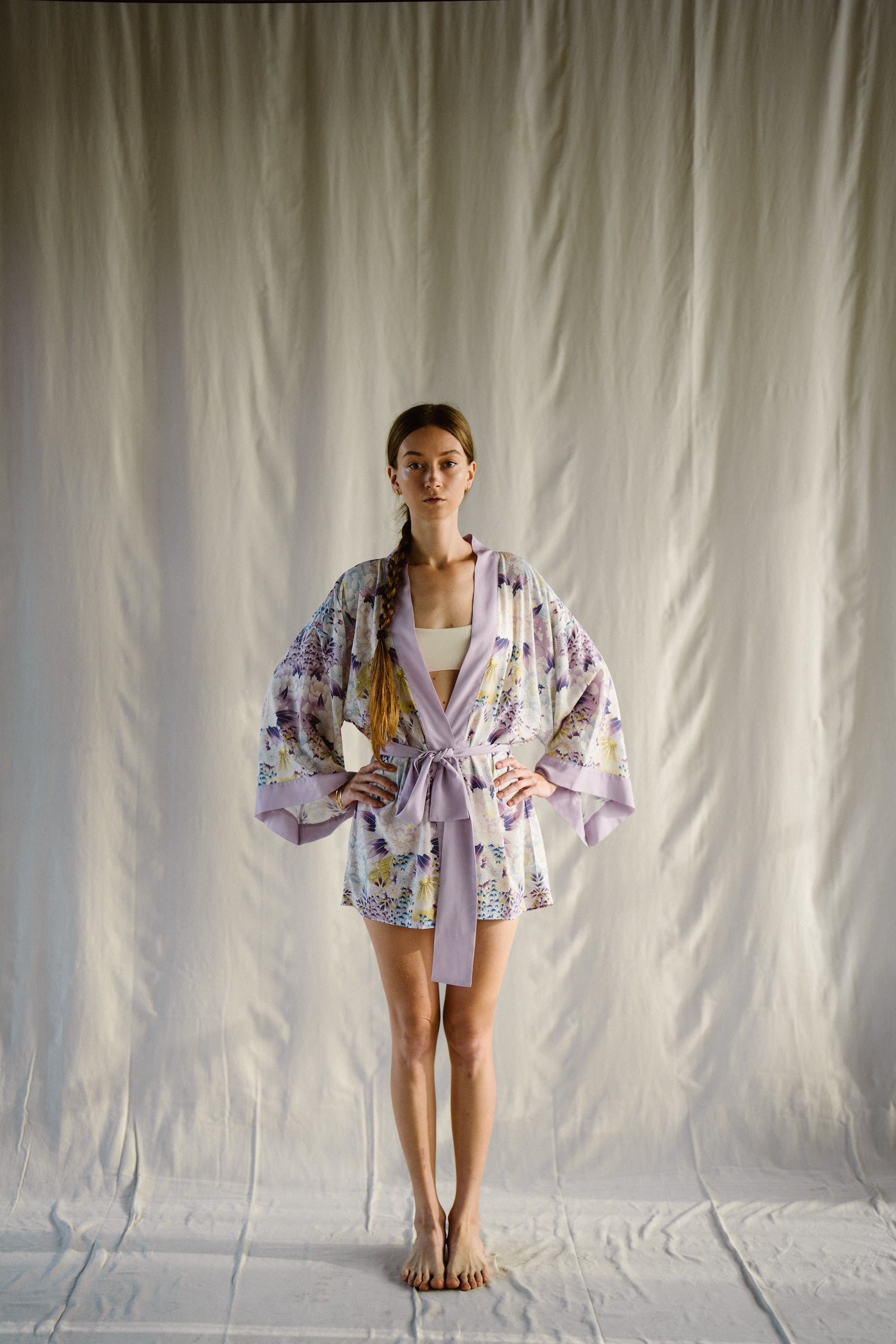 Kiku Flower Kimono Violet EcoVero