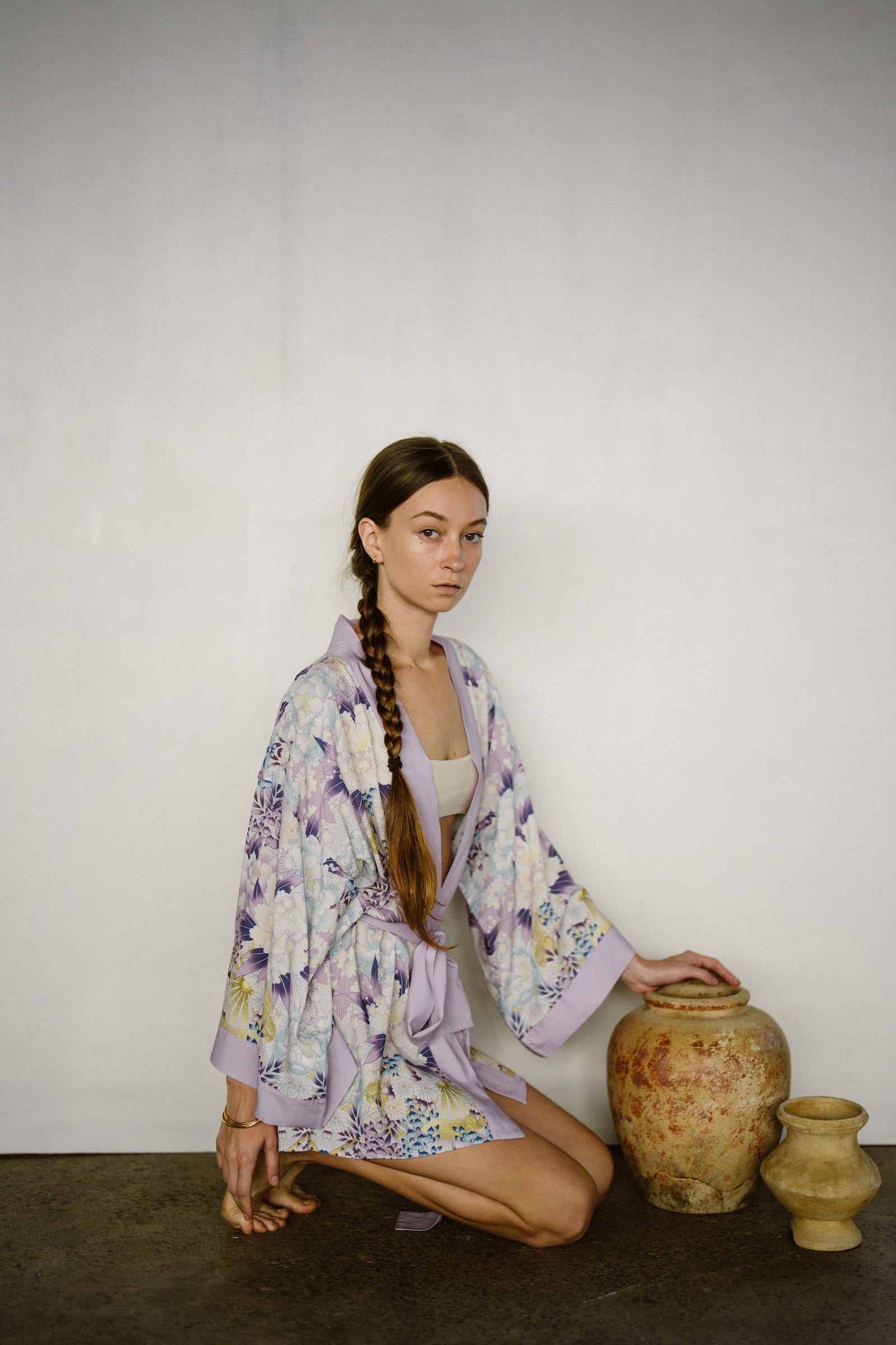 Kiku Flower Kimono Violet EcoVero