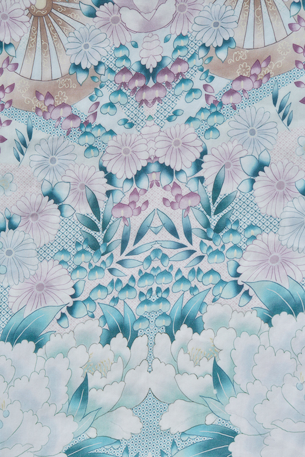 Green floral tencel print