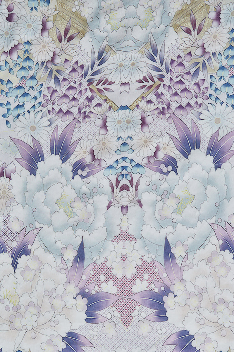 Purple floral tencel print