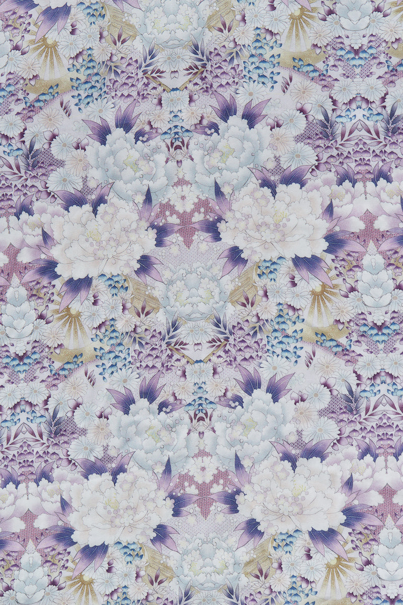Purple floral tencel print
