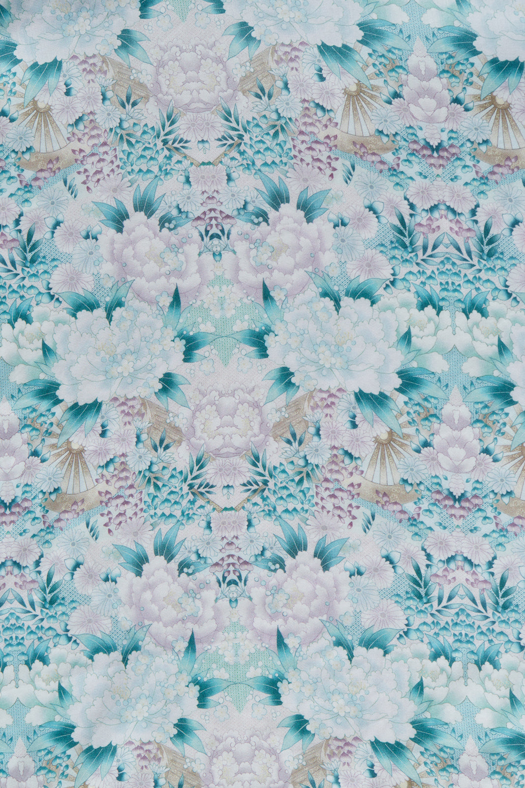 Green floral tencel print