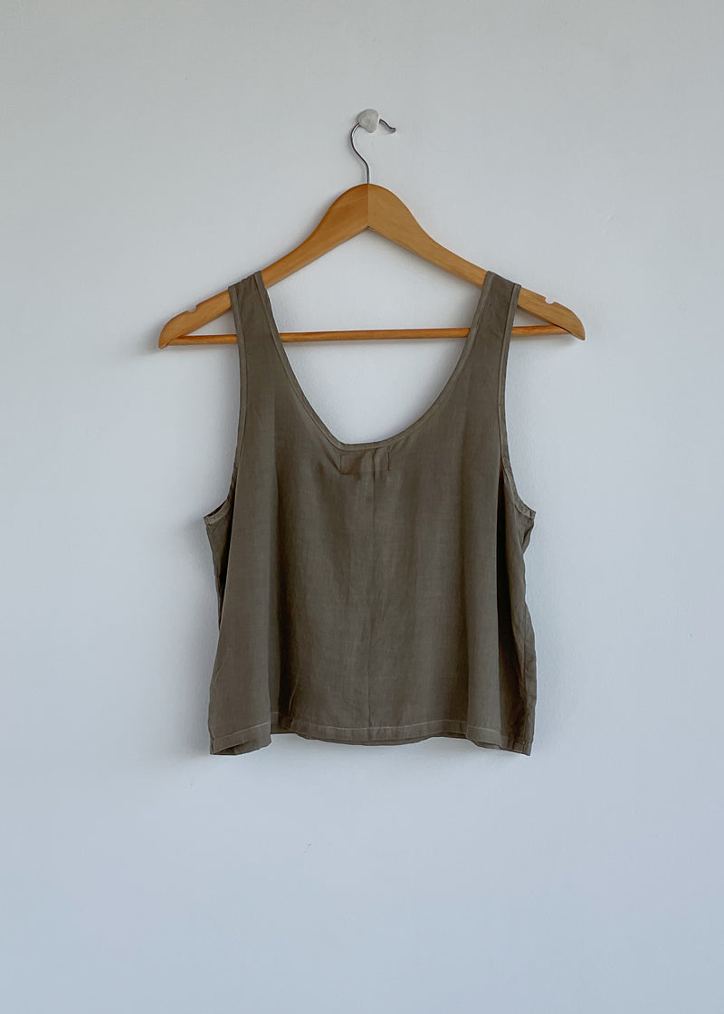 plant dyed vest top, sleeveless top